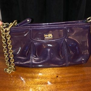Coach Clutch with Gold Chain